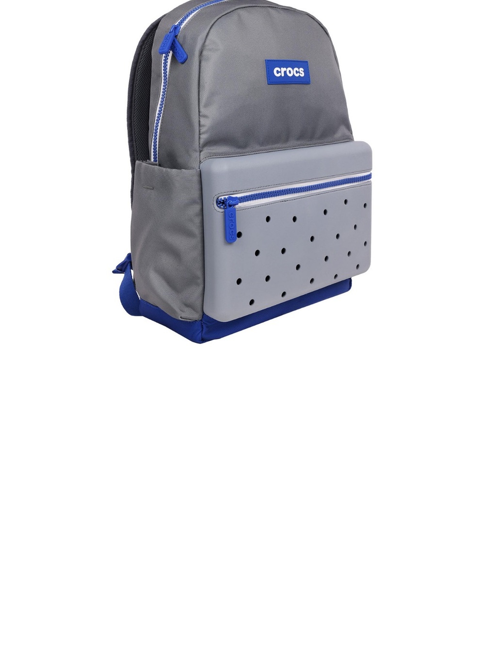 CROCS Gray and Blue Men's Backpack with Front Pocket